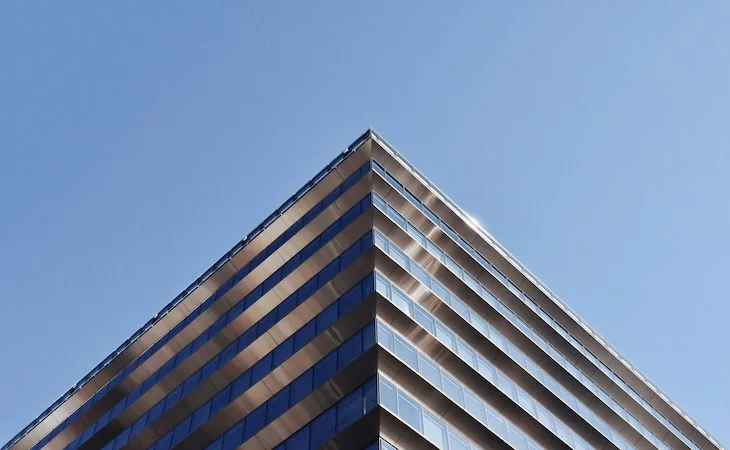photo of corner of commercial building